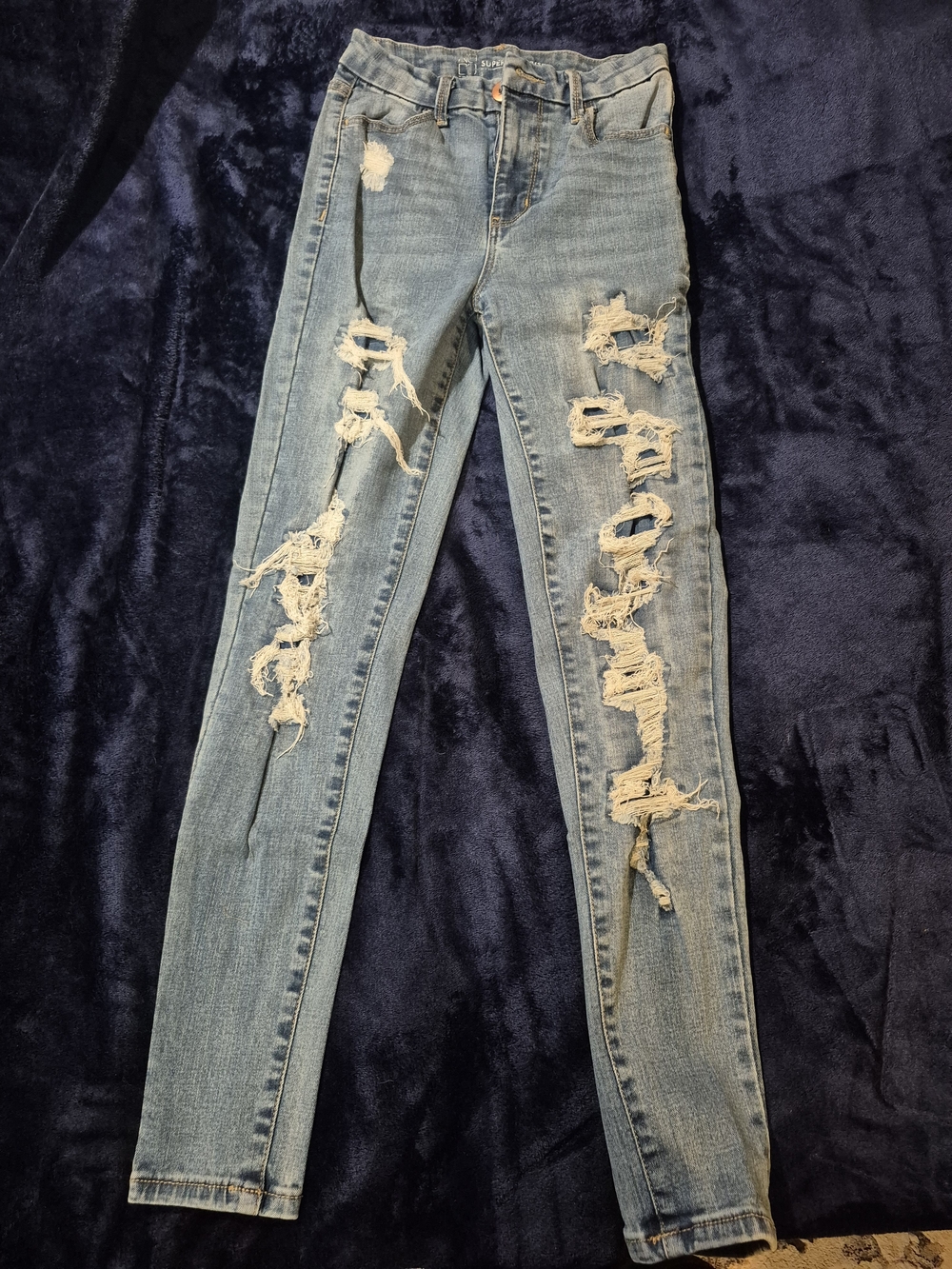 NOBO Light Blue Distressed Skinny Jeans